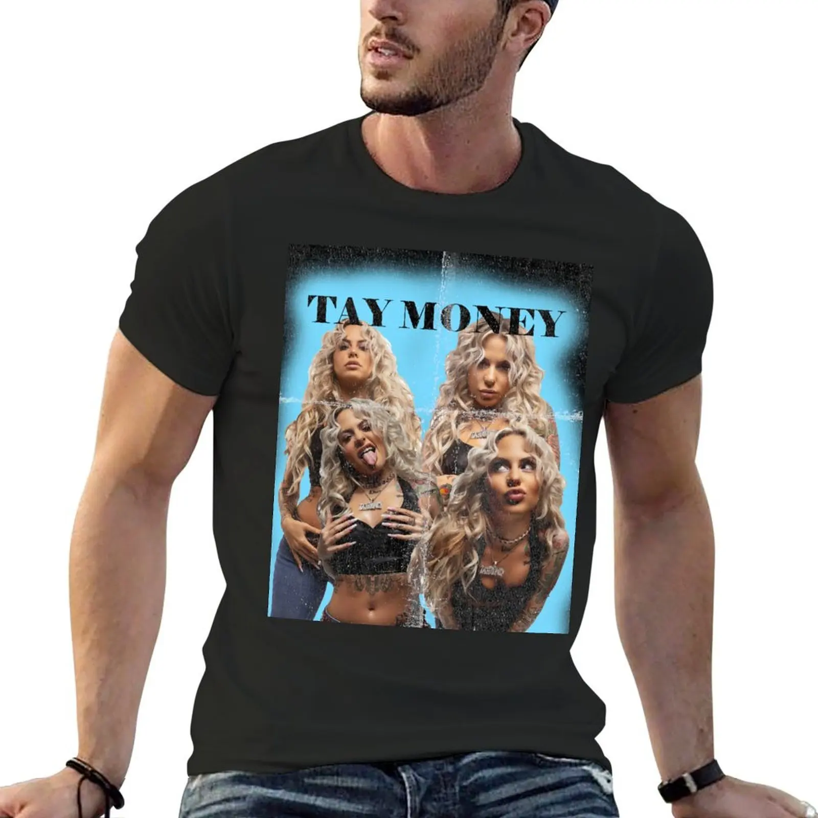 

TAY MONEY graphic tee T-Shirt street wear sweat Aesthetic clothing clothes for men