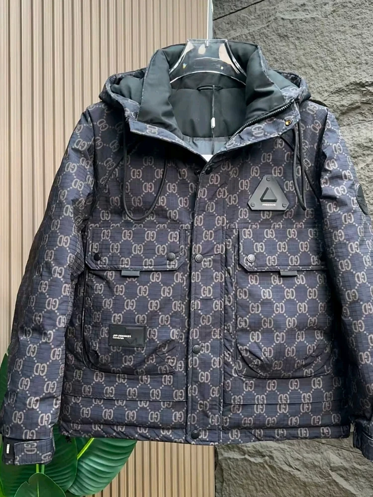 

Men's Hooded Thiened Warm Cotton Jaet Autumn Winter New Arrival Casual High Quali Faionable Stand Fit Busin Sle