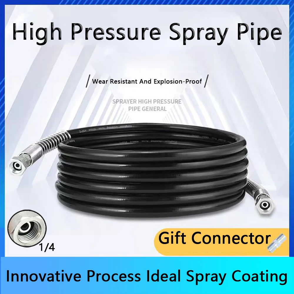 

0.5-40M Airless Sprayer Hose 1/4"Sprayer Fiber Pipe For Sprayer Gun High Pressure Universal Flexible Explosion-proof Wagner