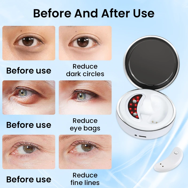 Elektryczny masażer do oczu EMS, urządzenie do masażu twarzy, łagodzące zmęczenie, redukujące cienie pod oczami, zmarszczki, opuchliznę, przeciwzmarszczkowe.