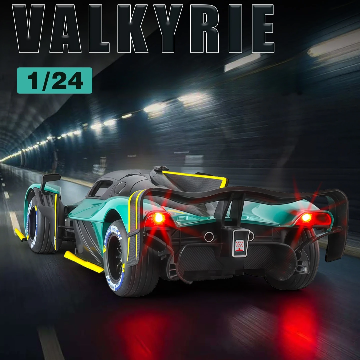 

1:24 Valkyrie спортивный автомобиль из сплава, литая модель автомобиля, компьютерный настольный орнамент, коллекционирование хобби, подарки другу