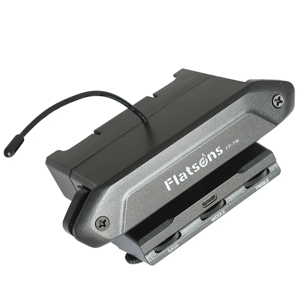 FP-1W Guitar Pickup No Drilling Fingerstyle Percussion Performance Acoustic Guitar Folk Guitar Pickup Wireless Rechargeable