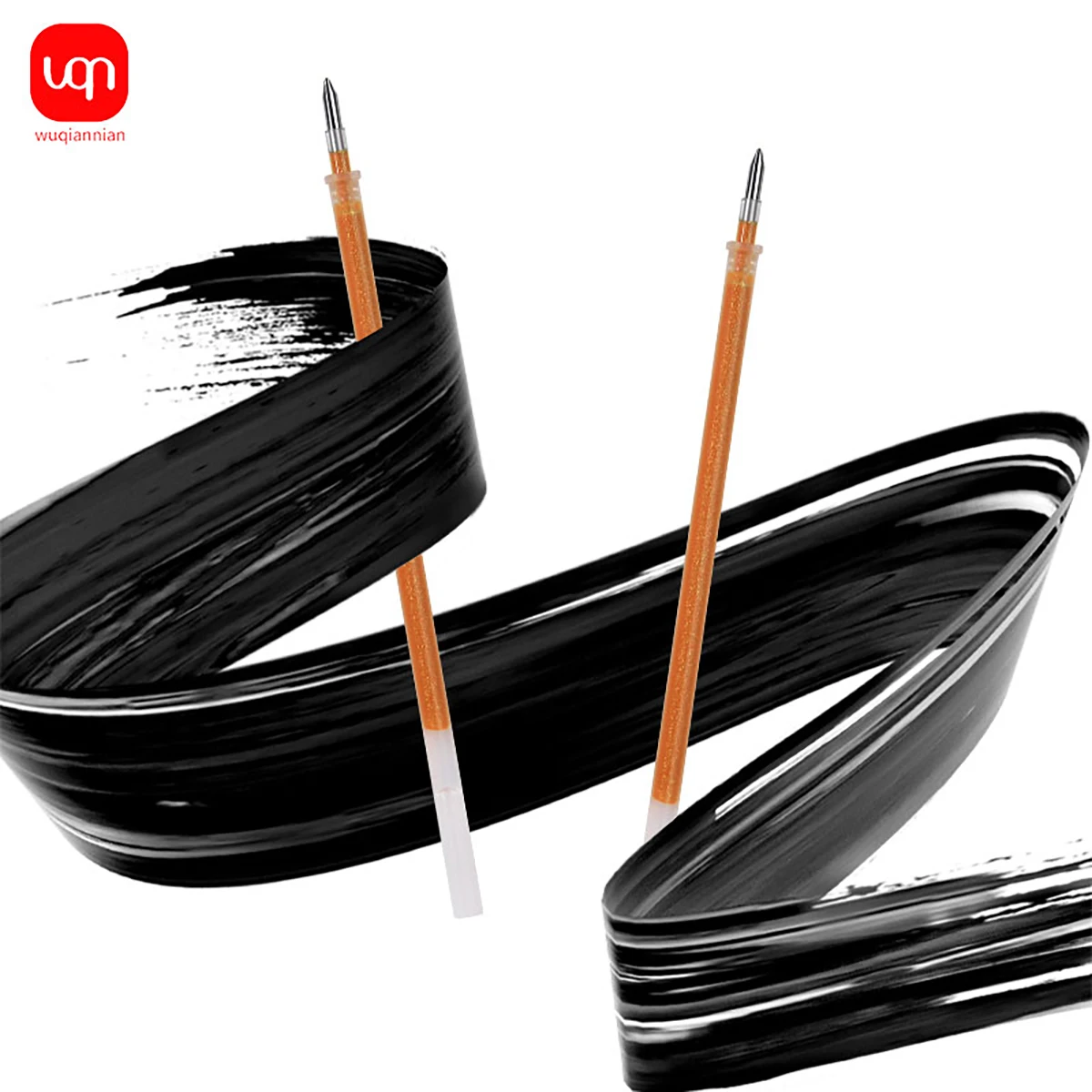 Canetas de gel de tinta dourada wqn3pc/6 peças, 0.7mm, recarga de grande capacidade, material de escritório de volta às aulas, papelaria, para escrever caneta fofa