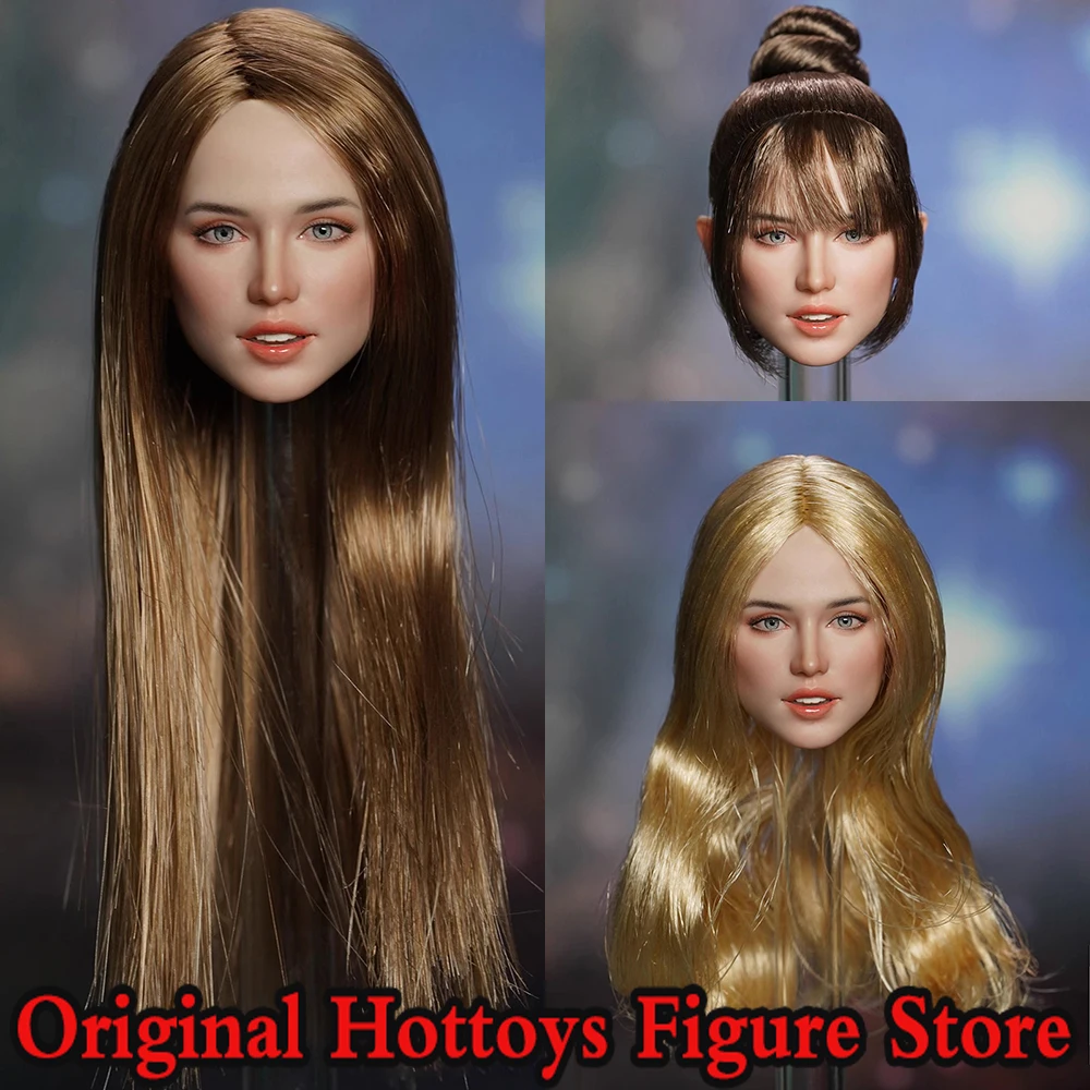 

SUPER DUCK SDH048 1/6 Scale Women Soldier Head Sculpture Western Actress Head Carving Fit 12-inches Action Figure Doll Body