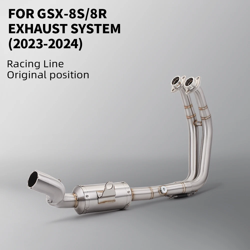 

Motorcycle stainless steel sliding connection pipe, exhaust system GSX-8S, GSX-8R (2024-), original position