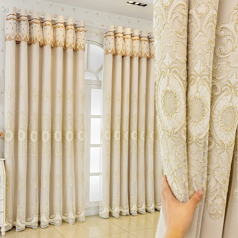Gauze High-end Window Screen and Curtain Integrated Light-blocking Living Room Light Luxury Modern Simple Bedroom Double-layer