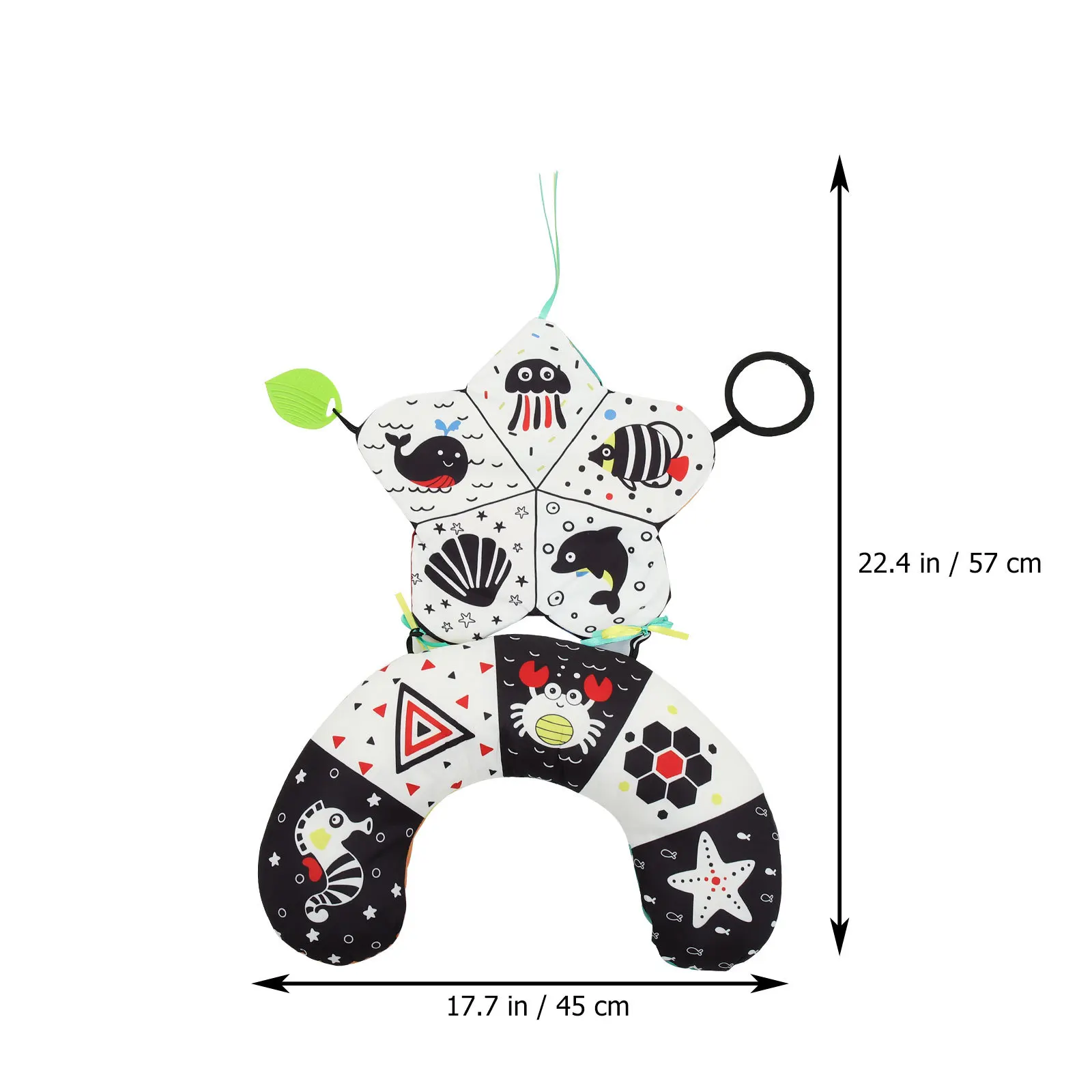 وسادة وقت البطن عالية التباين أسود أبيض الرضع حديثي الولادة طفل التنمية المعرفية التعليمية اللعب استحمام الطفل هدية