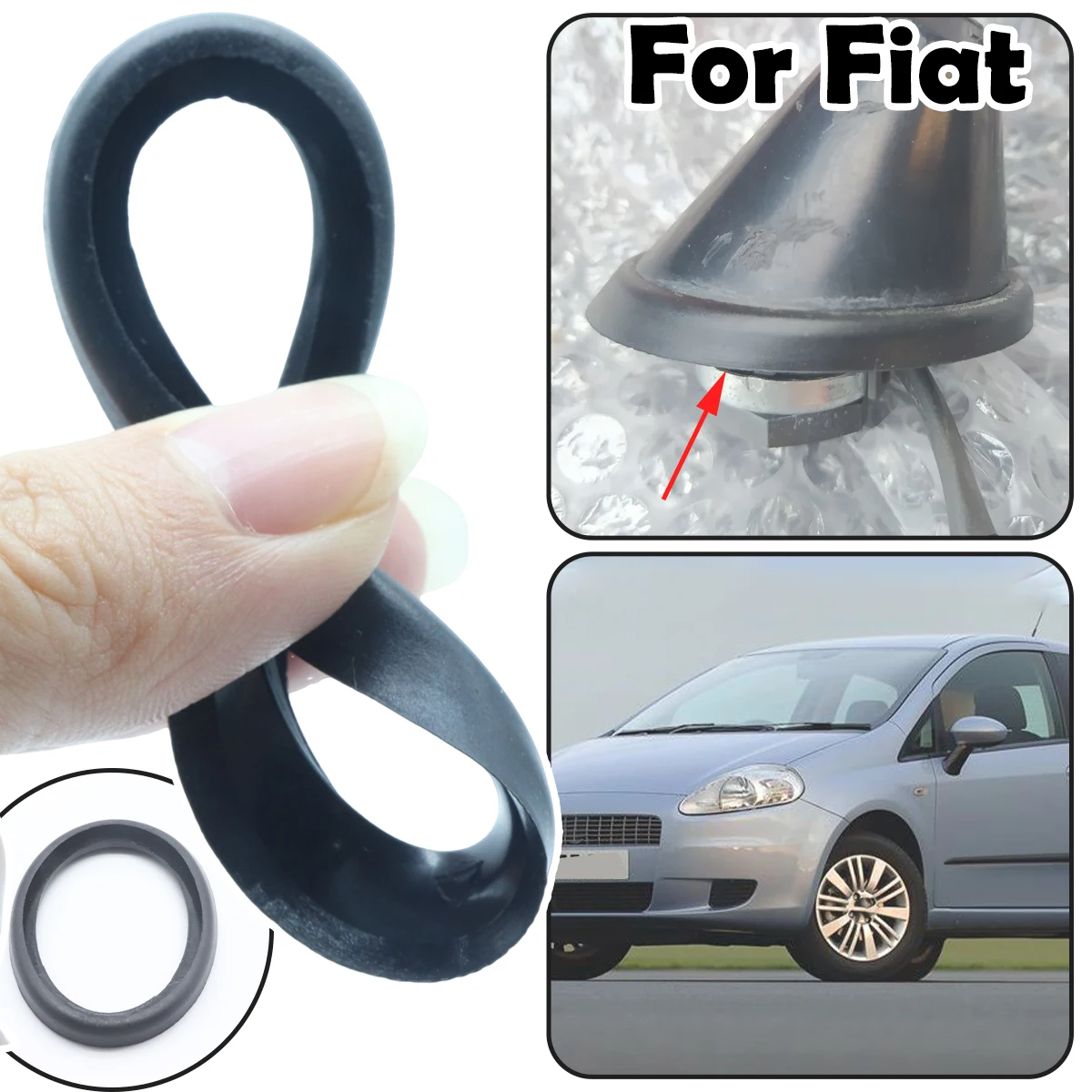 

Car Roof Mast Whip Aerial Antenna Base Gasket For Fiat Grande Bravo For Punto 2008 For Grande Punto 2005 Rubber Seal Pad Sealing