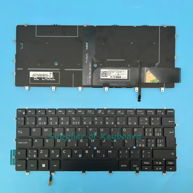 New English/UK/French/Portuguese/Czech Slovakian Keyboard For Dell XPS 13 9370 9380 13-9370 13-9380, XPS 13 7390 Laptop Backlit