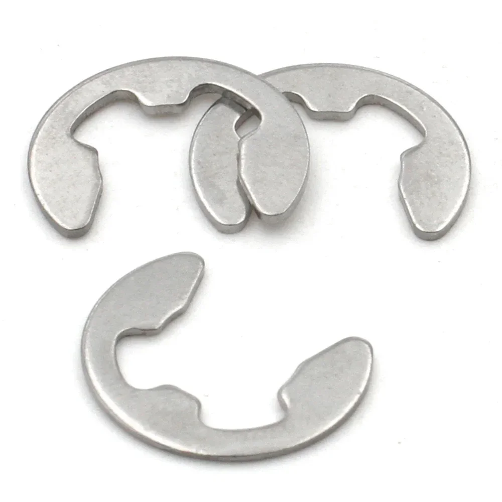 10/50/100 قطعة M1.2 1.5 2 2.5 3 4 5 6 8 10 11 12 إلى M24 أسود 65Mn فولاذ 304 الفولاذ المقاوم للصدأ E كليب بحلقة إحكام الاحتفاظ غسالة