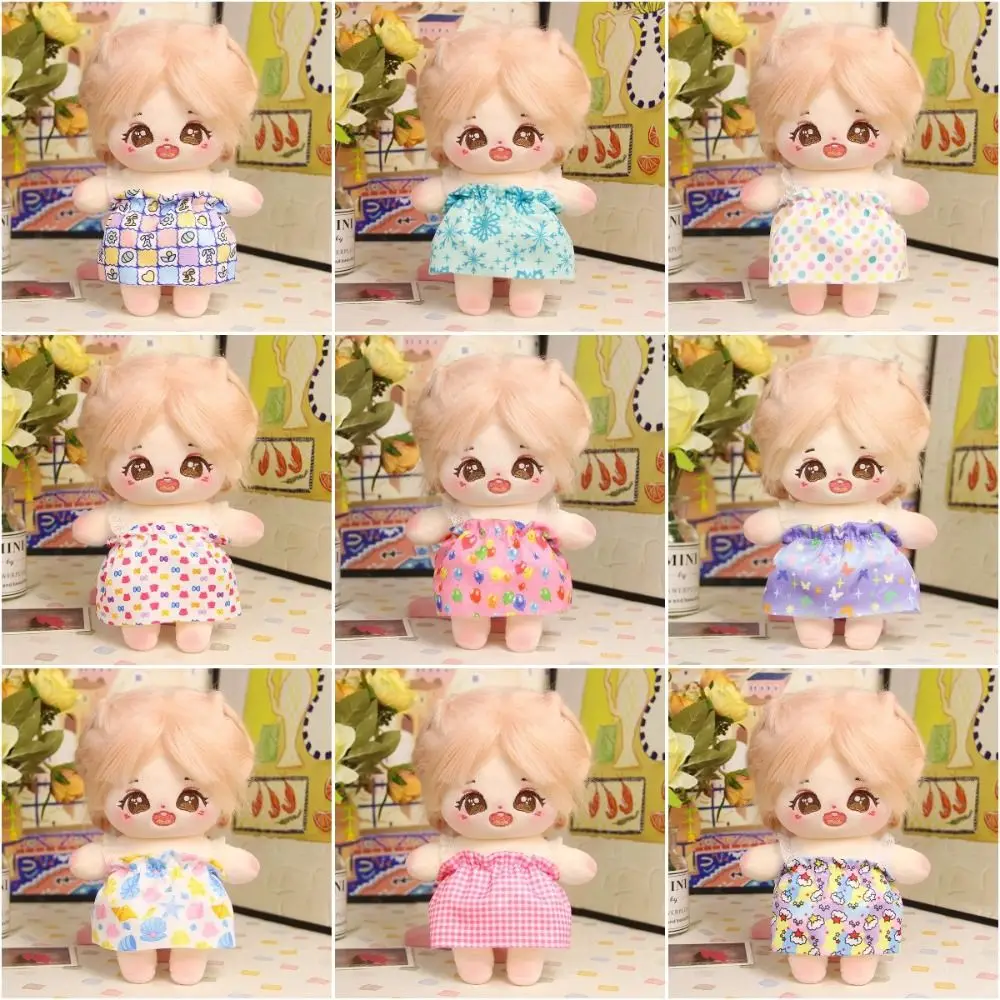 Pajama Lolita Dress Up Clothing Skirt Lolita Toy Accessories 20CM Doll Sling Dress Replacement Multi Color Cotton Doll Dress