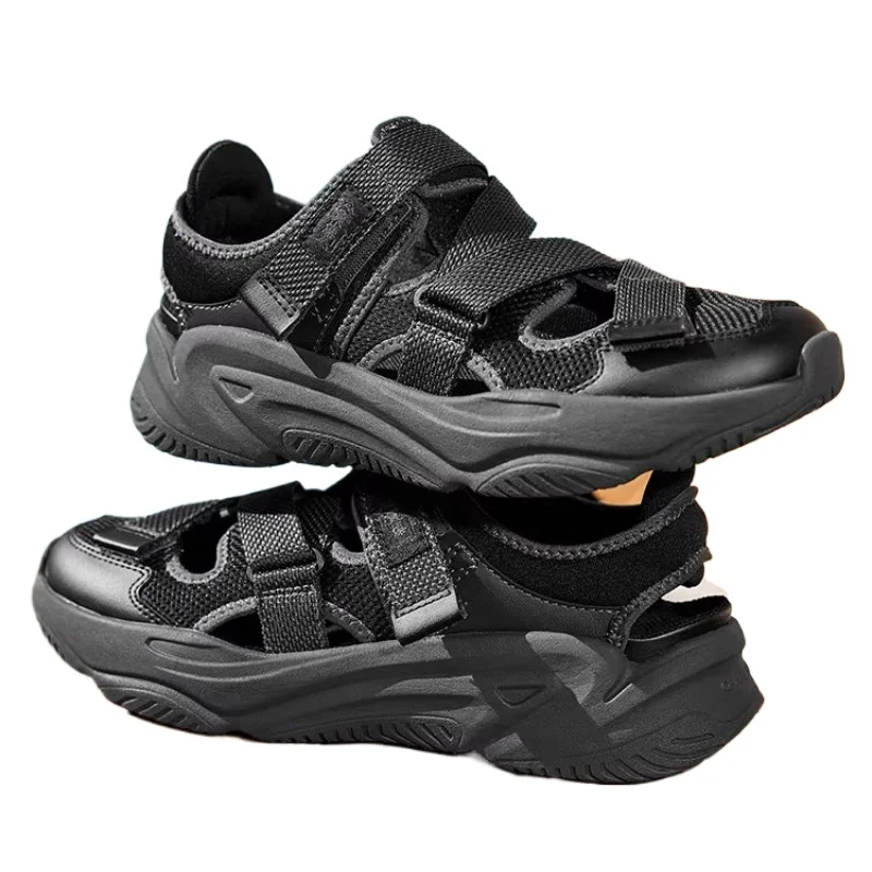 

QIAODAN Male Sandals 2025 Ultra-Light Comfortable Hollow Breathable Slippers Leisure Cushion Outdoor Beach Shoes QXL043252437R