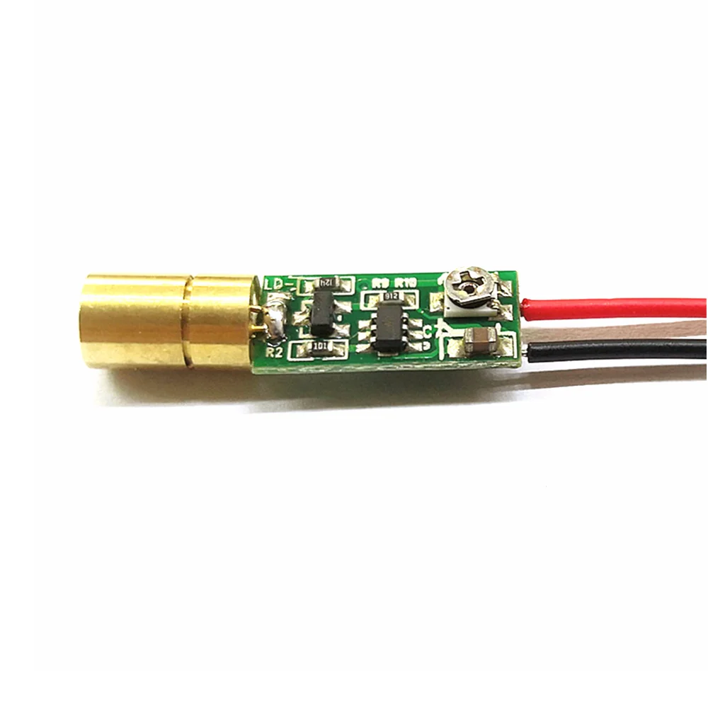 Mini mosiężny moduł 515nm 520nm 5mW Green Laser Dot Module DC3V Driver Out 6*10mm