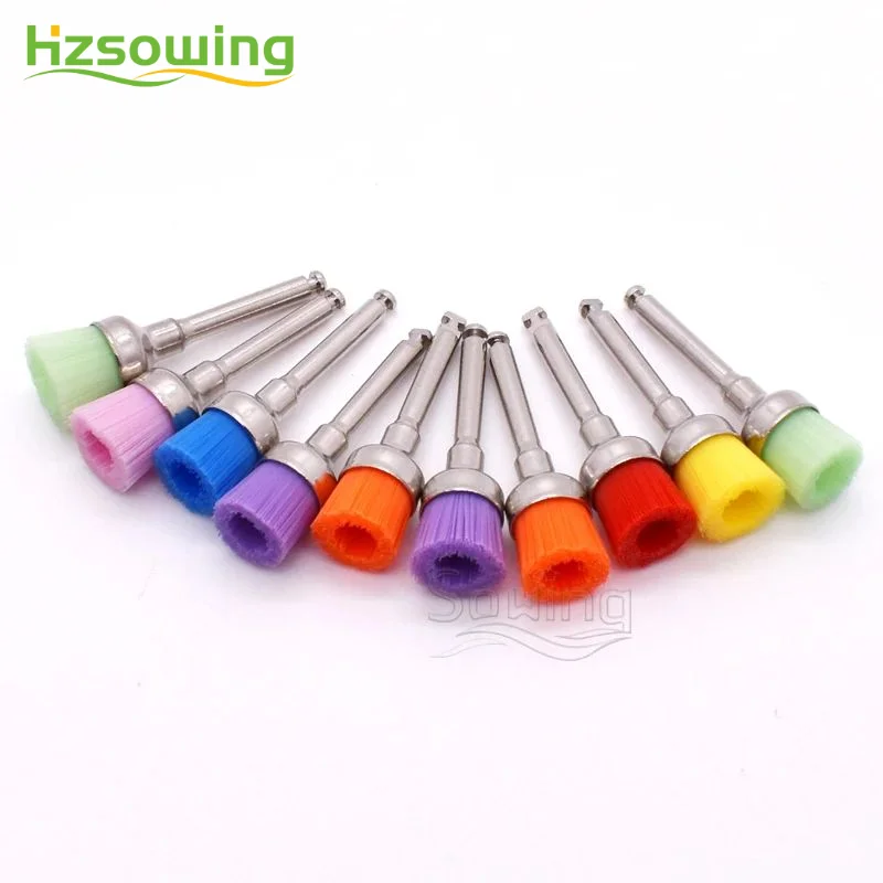 Colorful Dental Polishing Brush Polisher Prophy Rubber Latch Nylon For Dentistry Lab Dental Bowl Type Brush