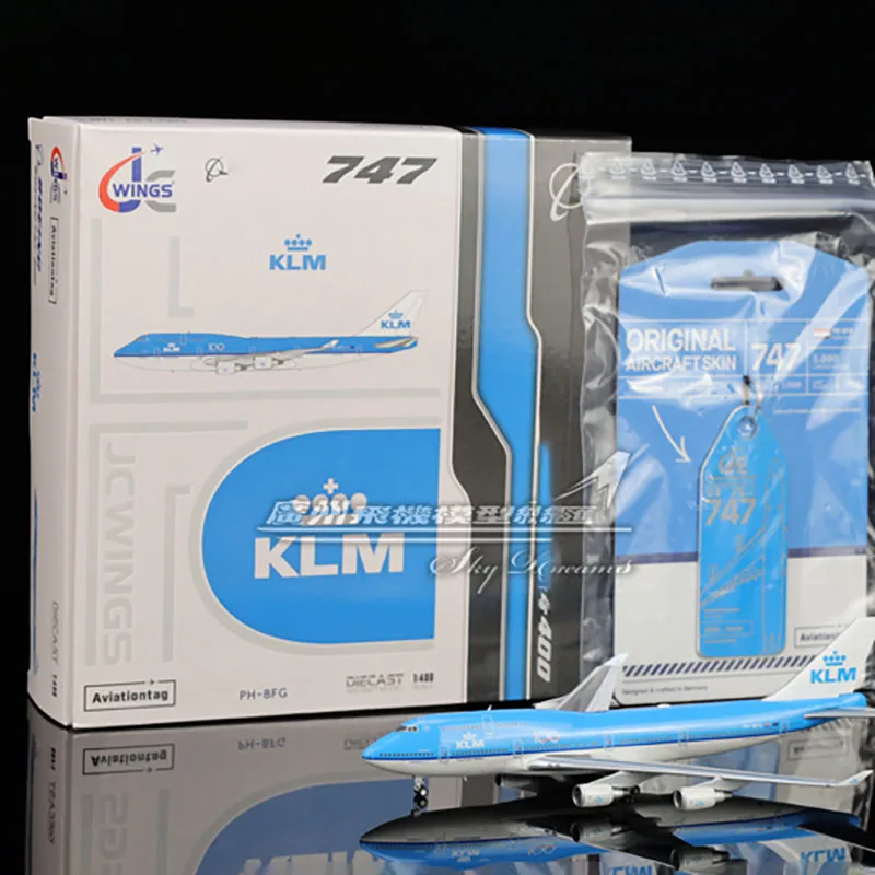 JC Wings Die Cast 1:400 Scale Netherlands KLM XX40117/A B747-400 PH-BFG   Domestic Alloy Aircraft Model Collection Toy Gift