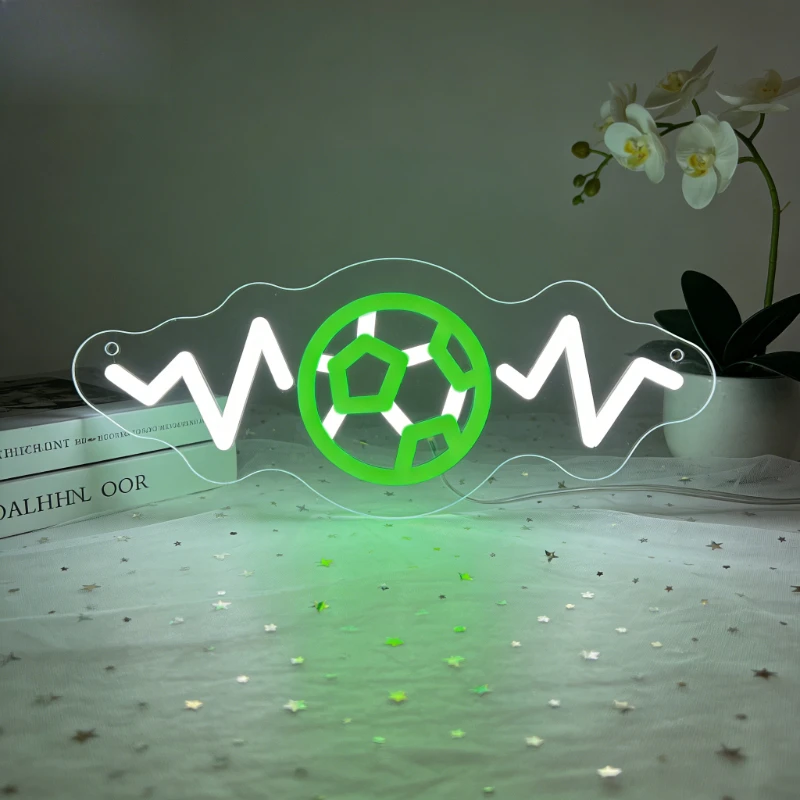 

Яркая неоновая вывеска «Футбол» с зеленым дизайном для декора стен спальни, домашнего бара, вечеринки, романтического спортивного освещения, подарок