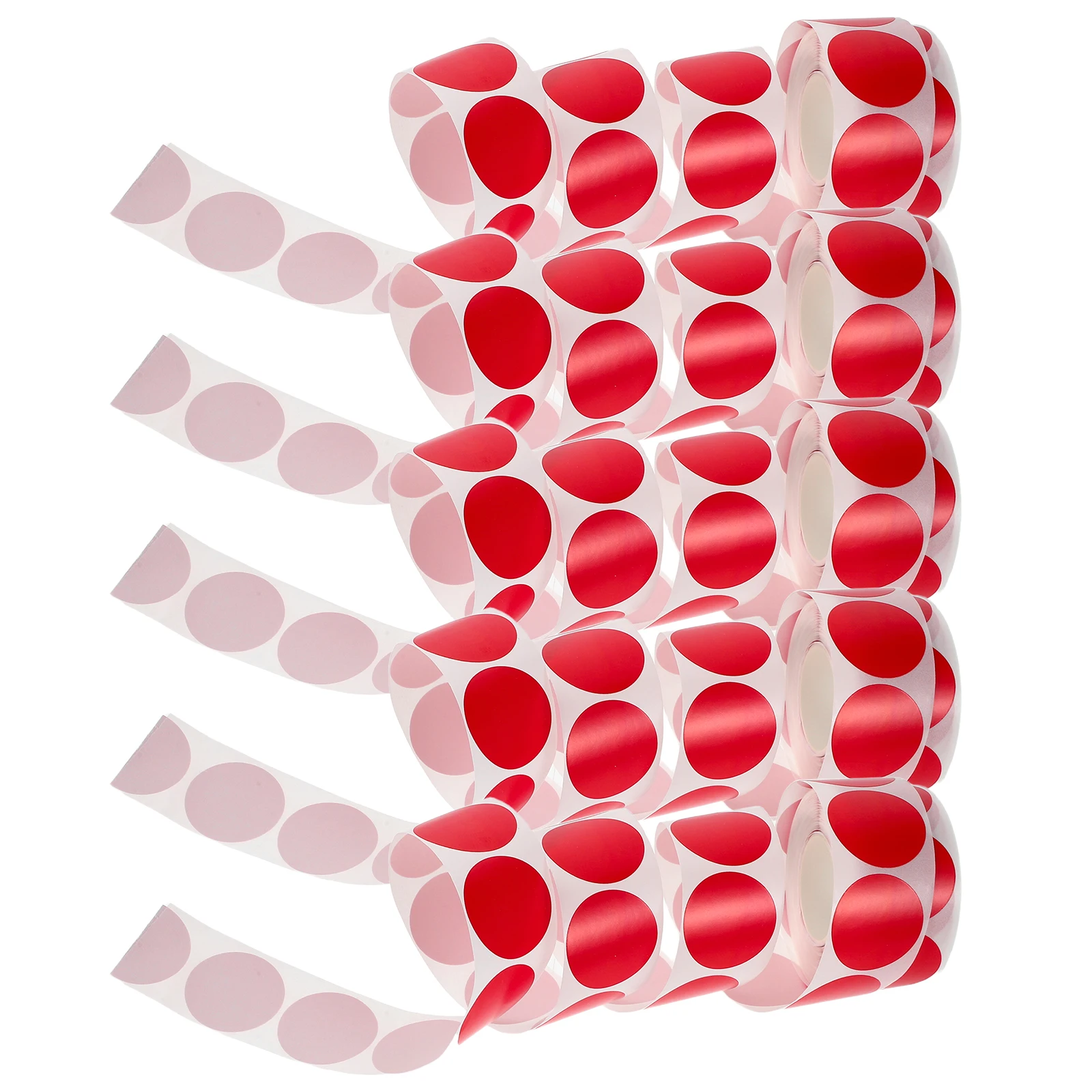

5 Rolls 25Mm Round Dot Stickers Blank Circle Labels For Package Sealing Inventory Management Adhesive Smooth Writing Diy Color