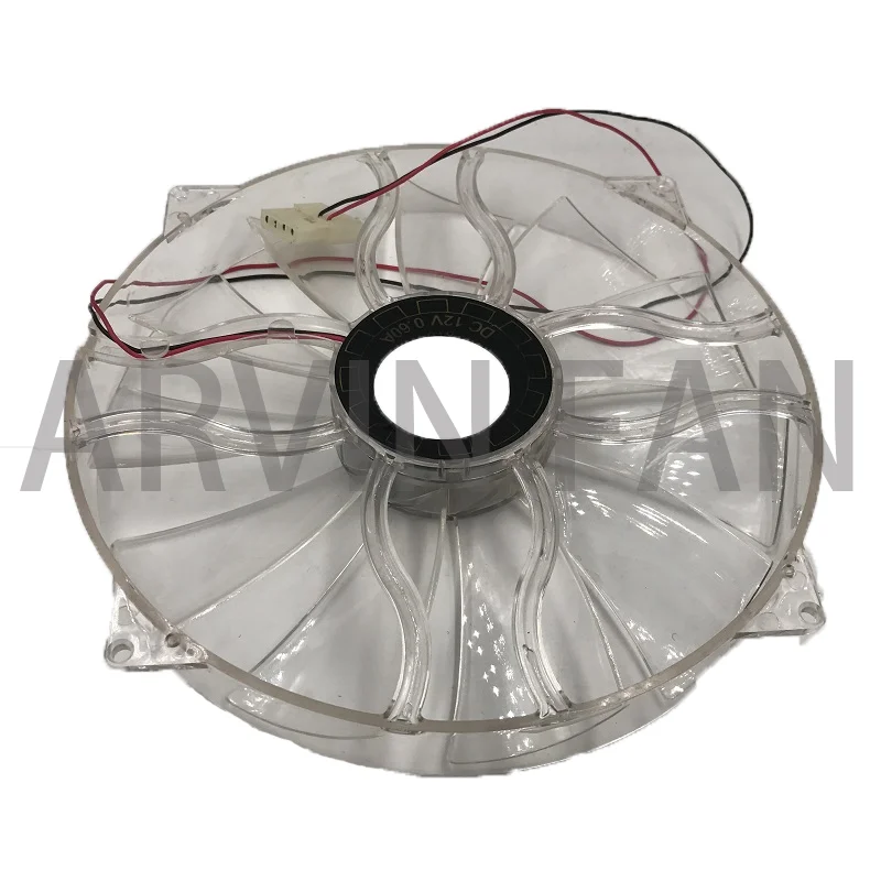 Grande ventilador de chassi com lado do chassi, GP D22SL-12H, 12V, 0.6A, 22cm de diâmetro, novo