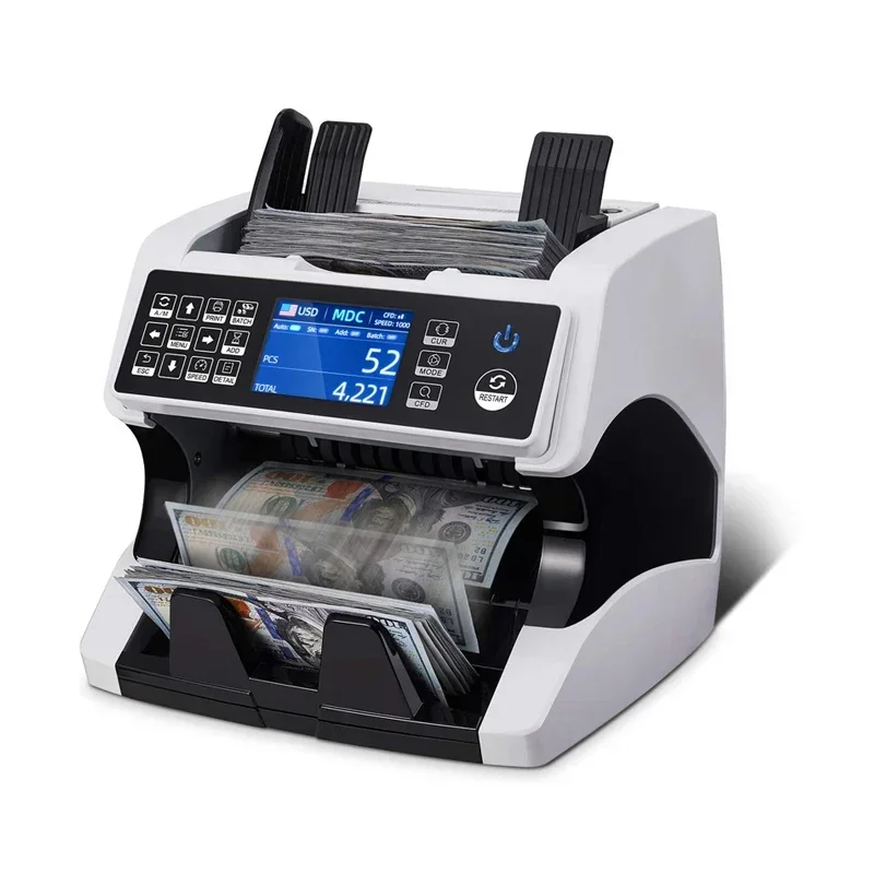 AL-920 CIS Multi Currency Automatic Bill Counting Machine Money Mix Value Note Cash Counting Machine Bill Counter