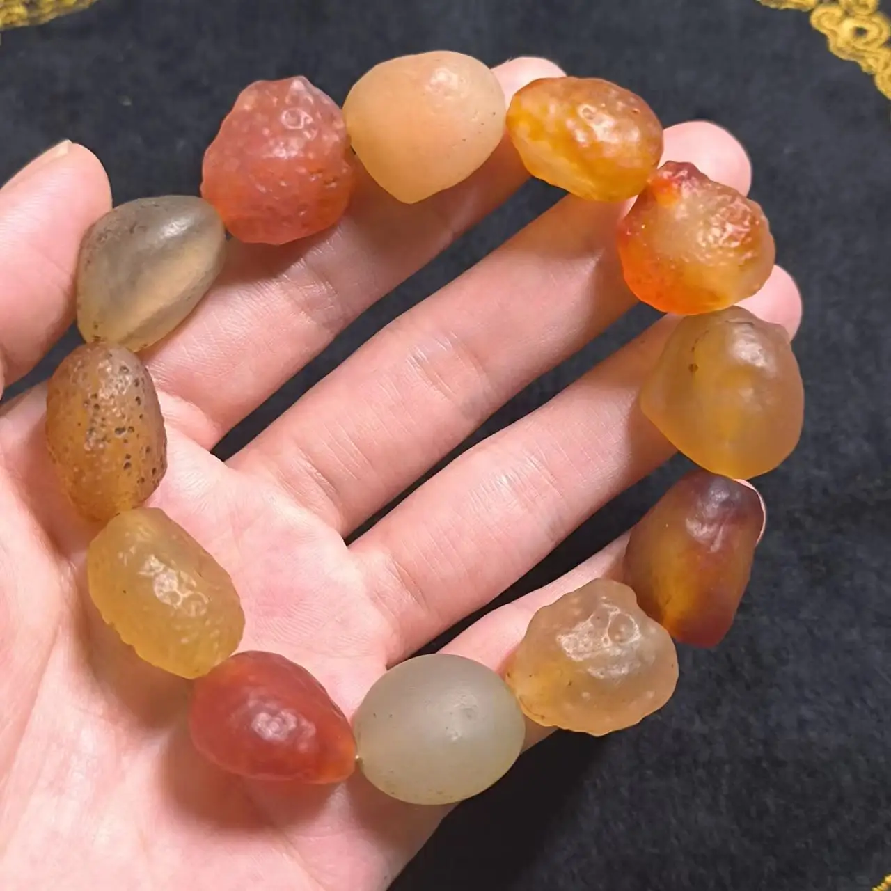 1pcs/lot Natural Gobi Agate Bracelet strong energy mysterious strange beautiful retro ethnic style jewelry amulet folk-custom