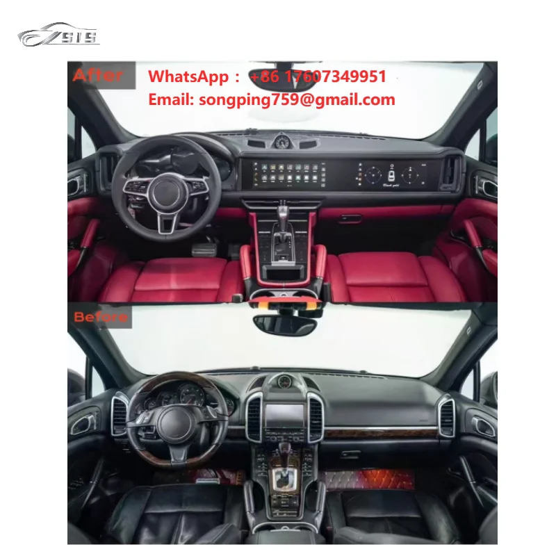 Cayene 2011-2017 Interior Upgrade To 2024 New Style Support language conversion in various countries Old To New Interior