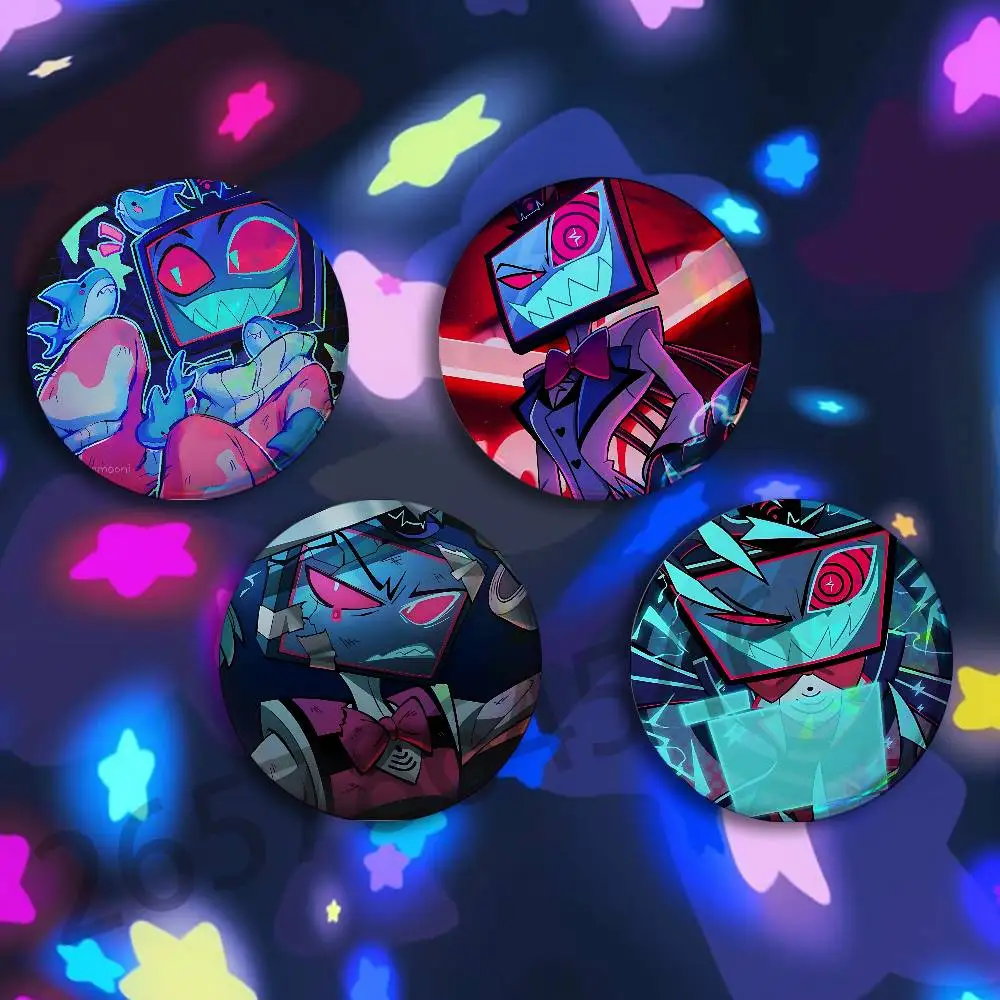 H-Hazbins-S H-Hotel VOX Button Pin Single Pack Anime Merch for Ita Bags Badge Collectible Buttons TH