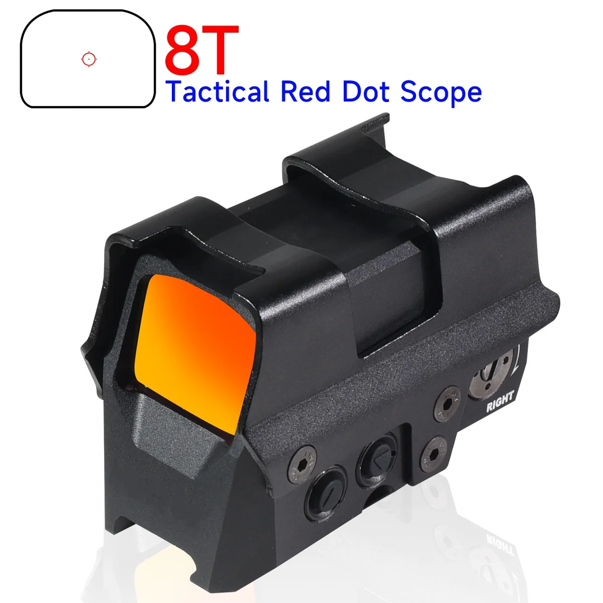 

Tactical 8T Holographic Red Dot Sight 1x38mm Optics Compact RifleScope Collimator for Hunting Airsoft Sight for 20mm Rail Mount