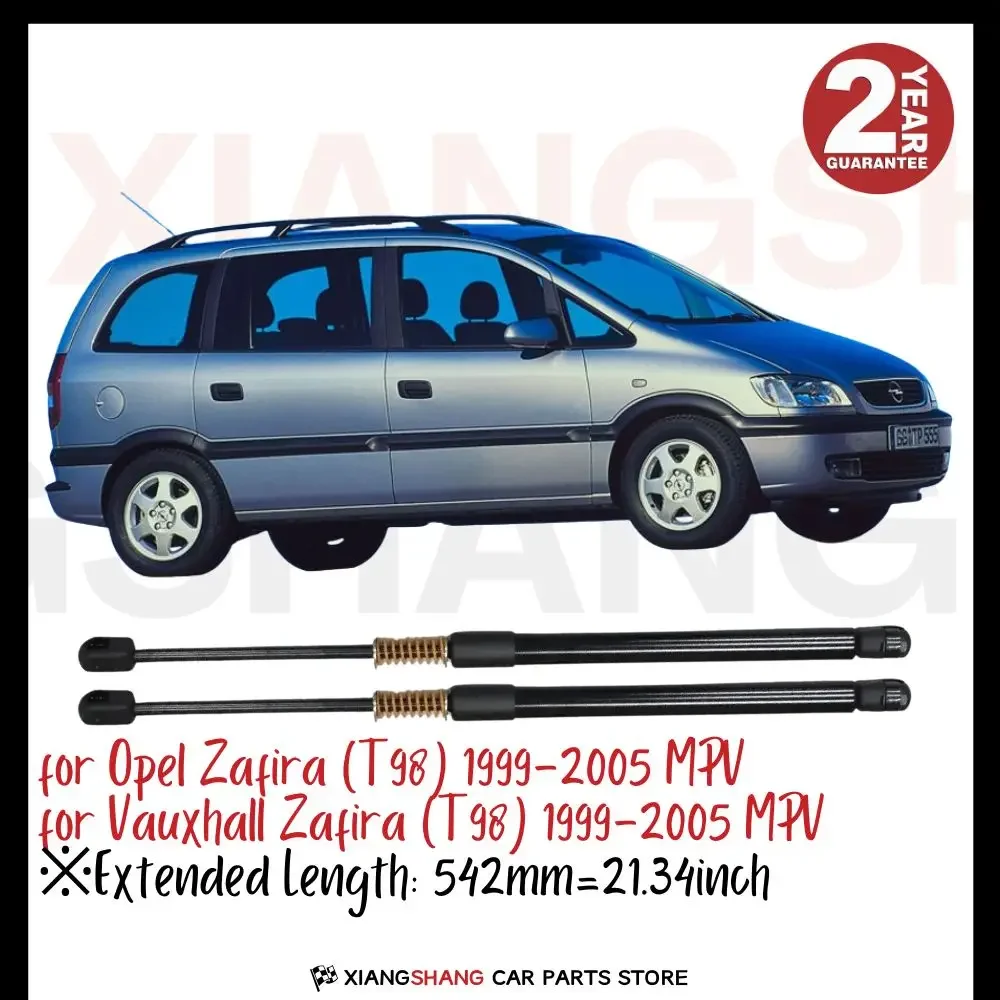2pcs Rear Auto Open With Spring Damper for Opel Zafira (T98) 1999-2005 MPV  Trunk Boot Gas Charged Gas Struts