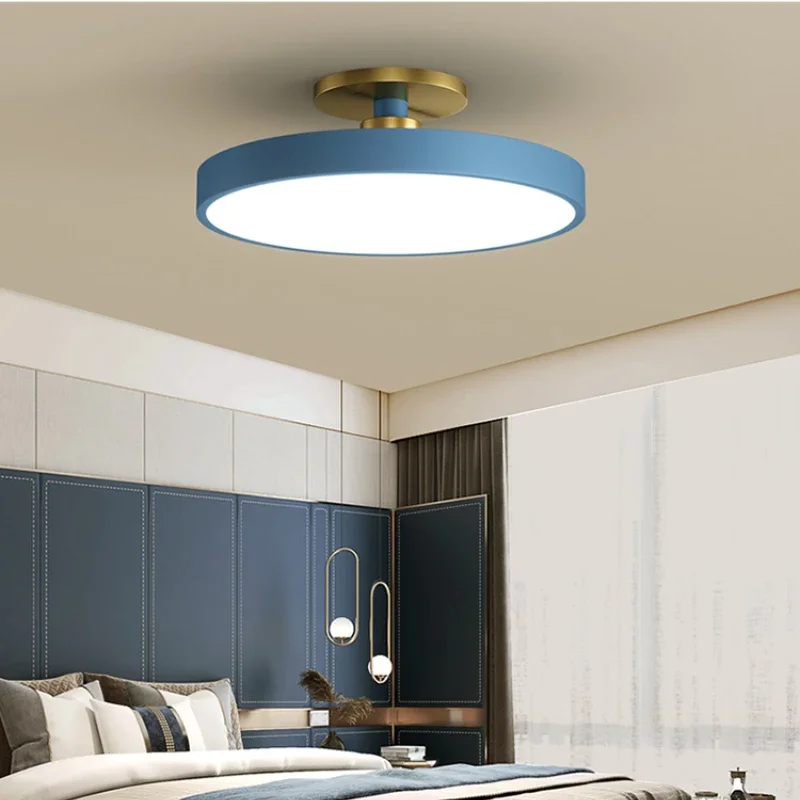 Nordic Light Luxury Restaurant Bedroom Study LED Light Simple Modern Atmosphere Personality Creative Design Circle light fixture