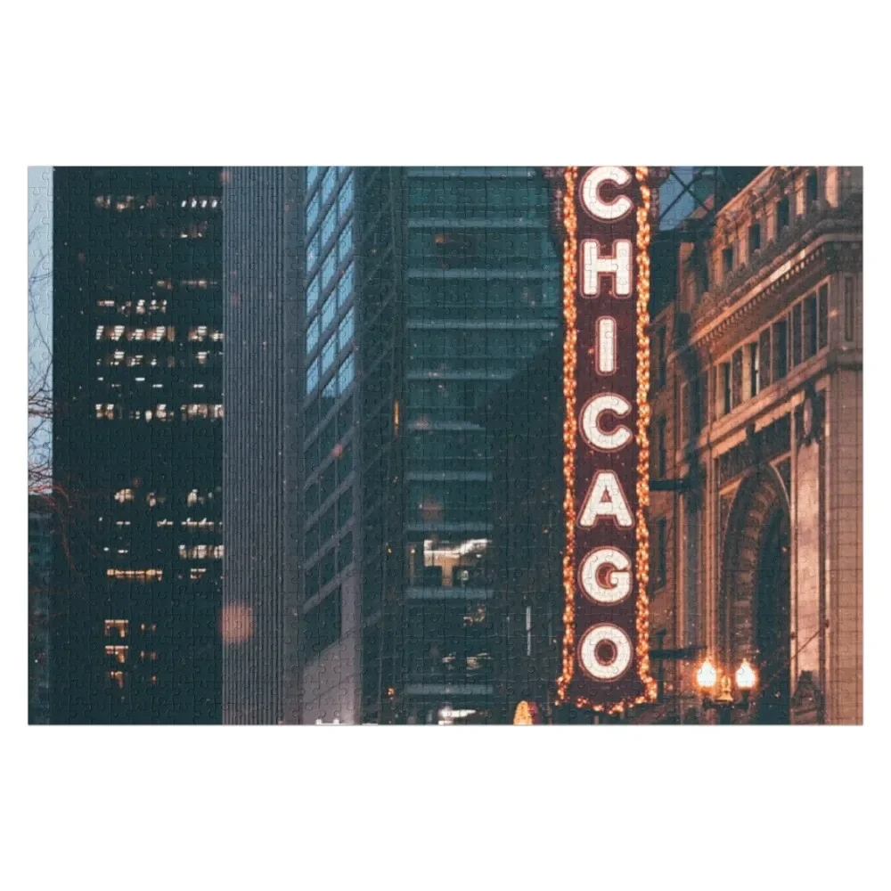 

Chicago Illinois Neon Sign At Night Jigsaw Puzzle Animal Personalize Jigsaw For Kids Puzzle