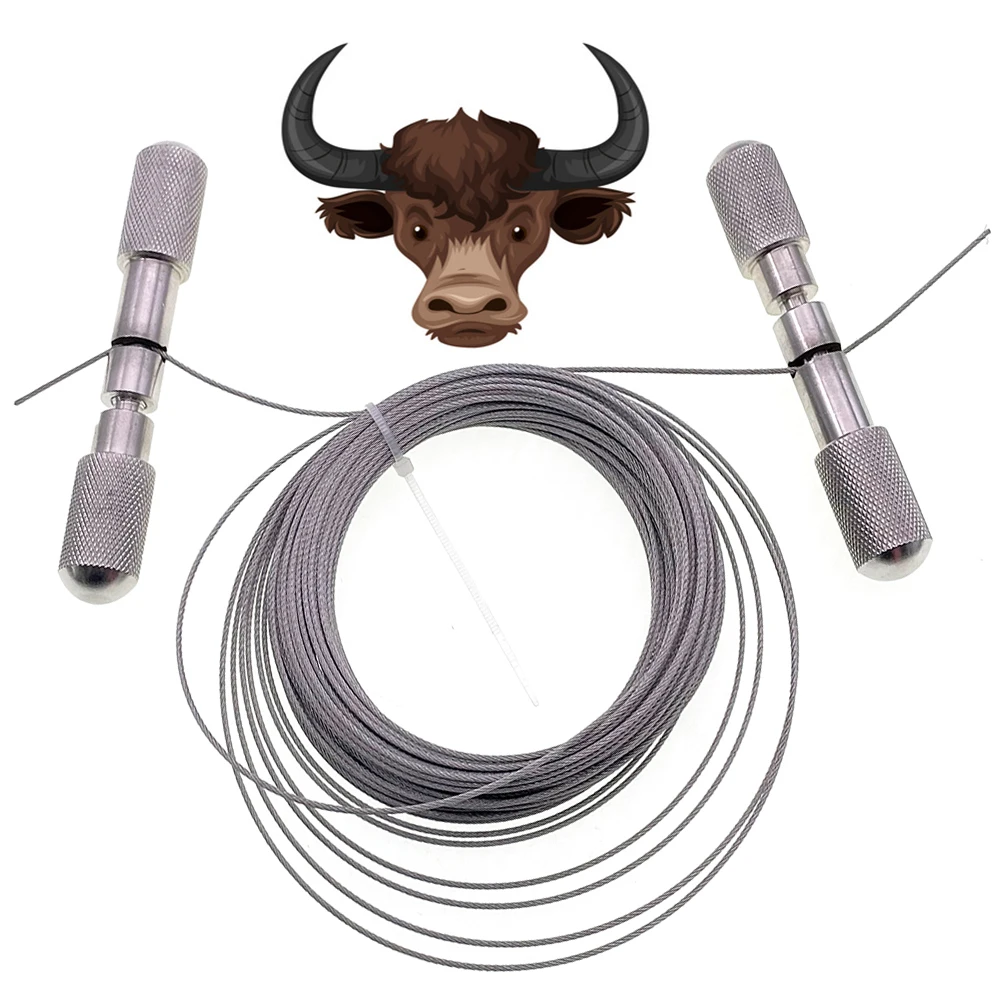 Stainless Steel Cow Cattle Bovine Sheep Goat Line Spacing 15m Wire Disbudding Dehorning Device Handle Safety Bloodless Farming