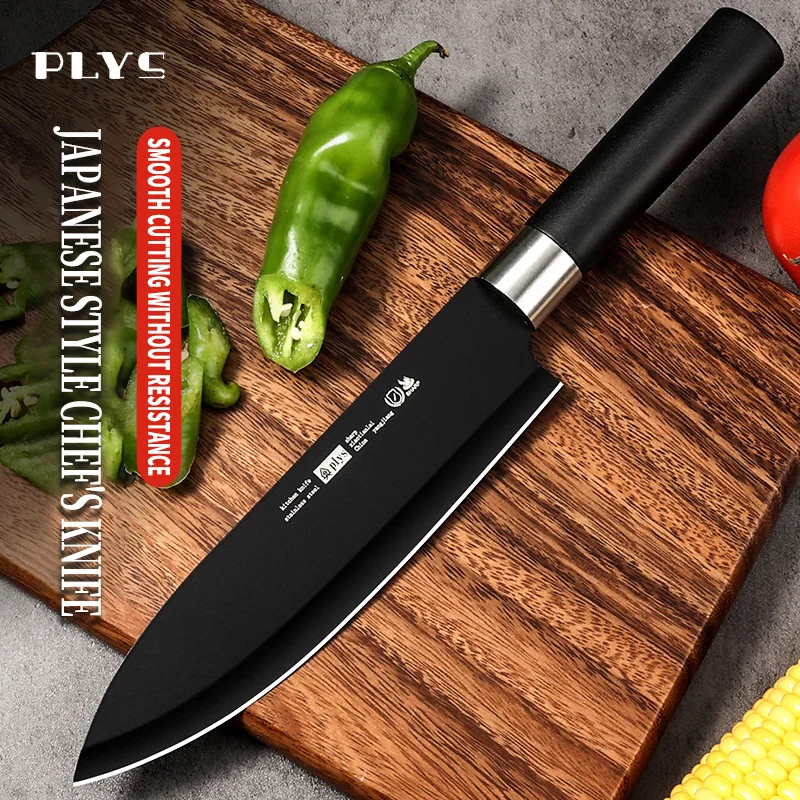 PLYS - Japanese Sushi Chef\'s Knife Salmon Slicing Knife Fish Raw Stainless Steel Kitchen Meat Cutting Cooking Knife