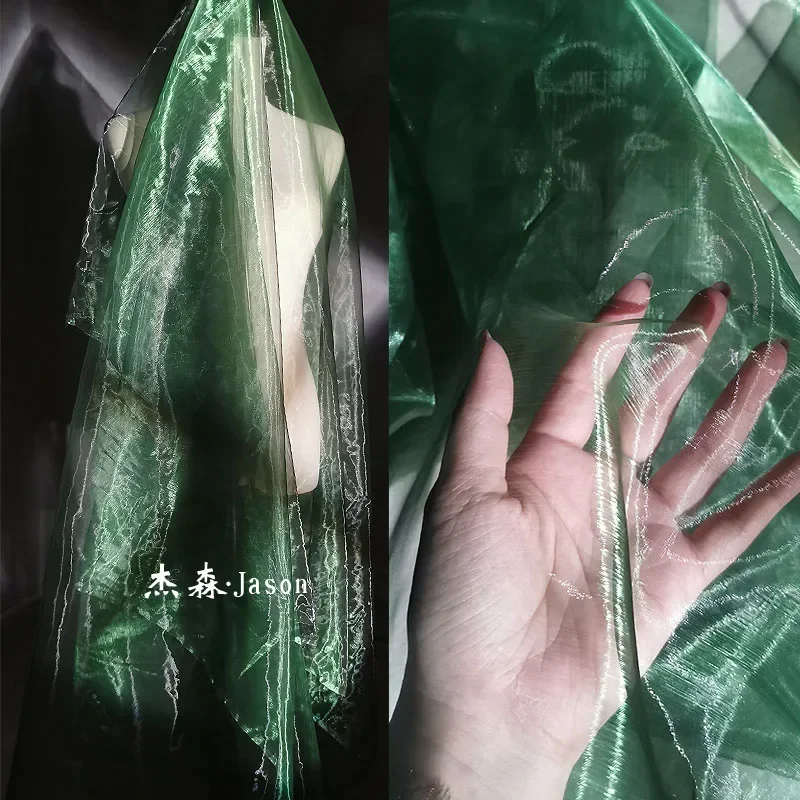 

Ткань из органзы, два цвета, градиентная сетка, креативный дизайнер для одежды, шитье своими руками по метрам, оптовая продажа ткани