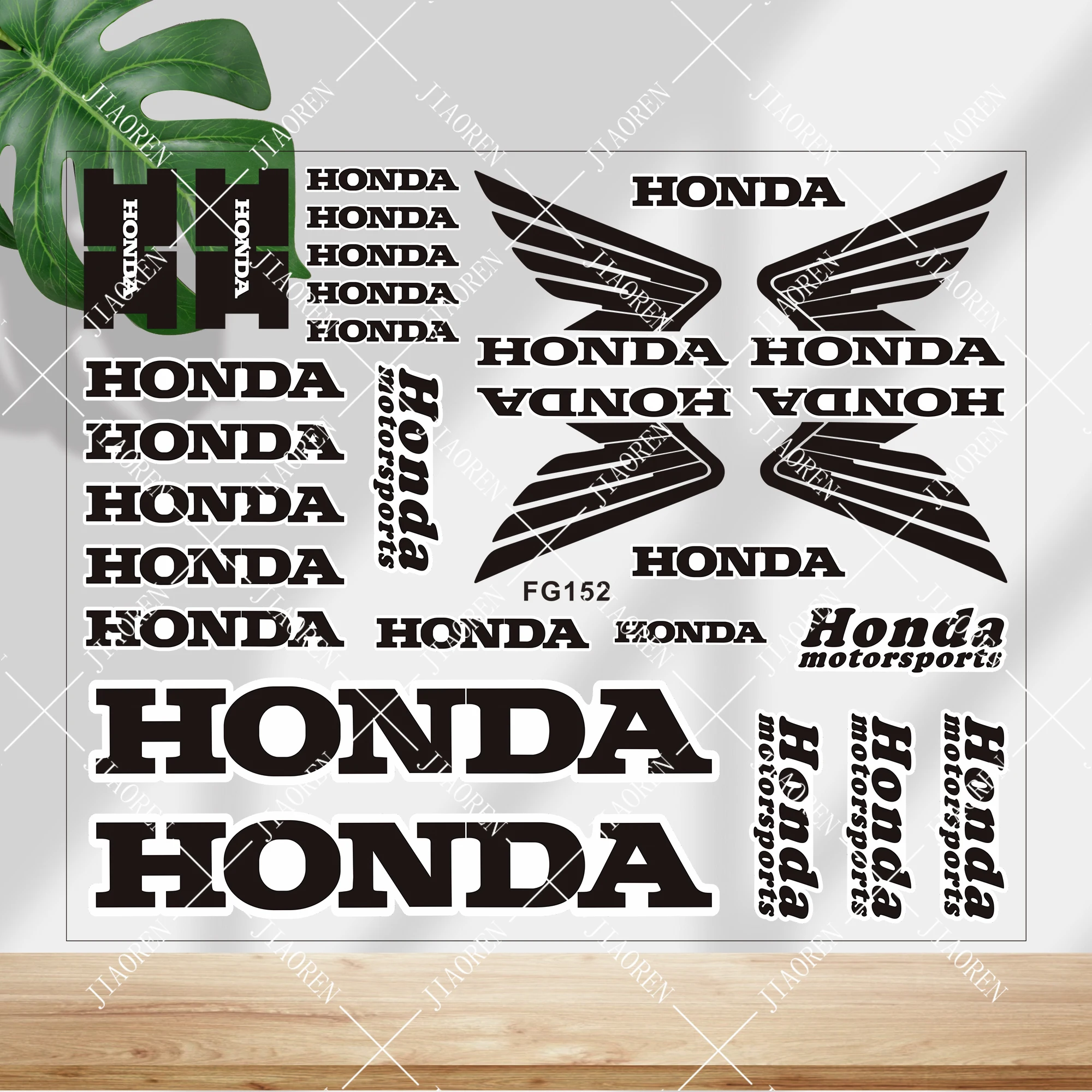 

Black Honda Wing Stickers Decals Cbr650r Cbr500r Cb500x Cbf600x Cb650r