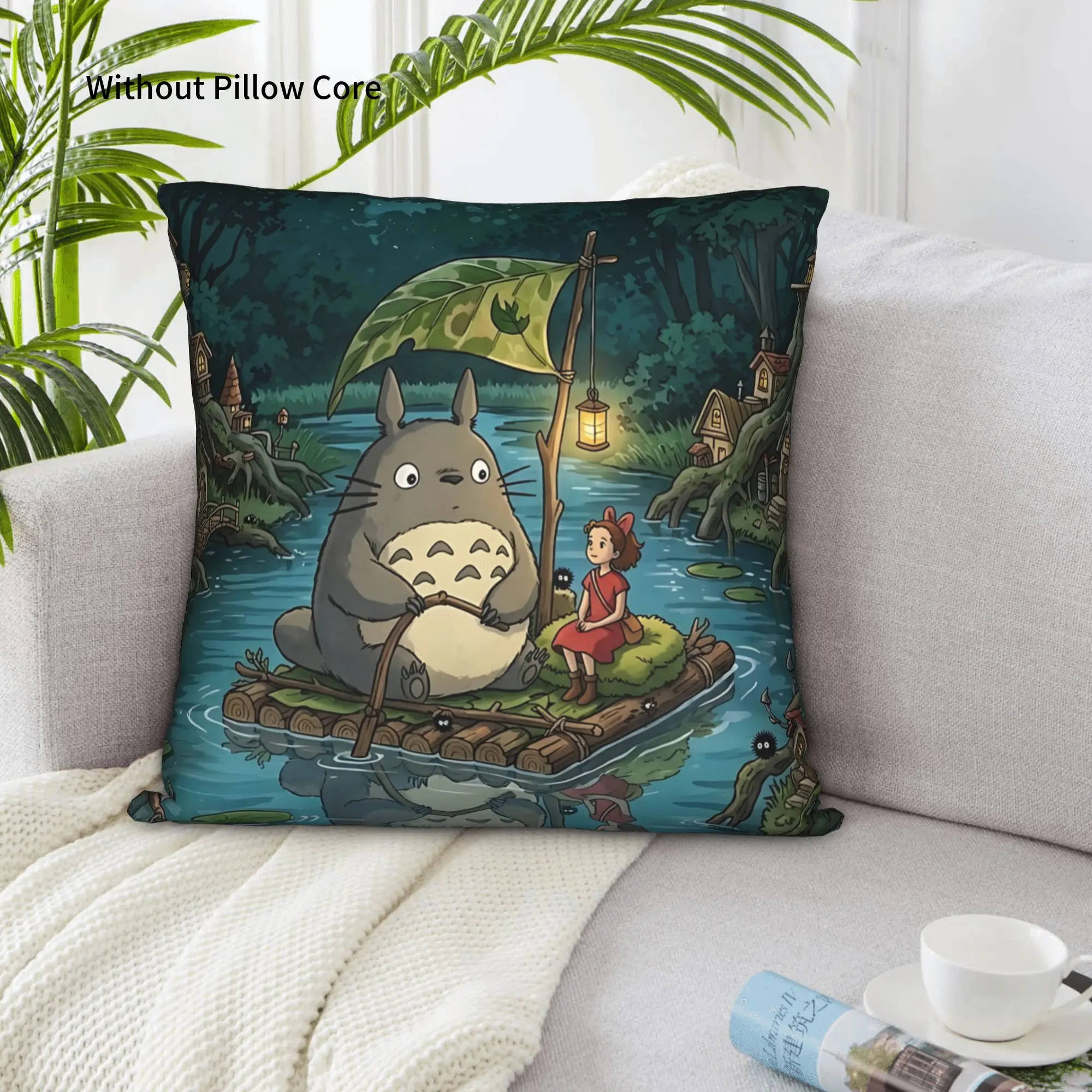 1PC My Neighbor Totoros Pillow Case Double-Sided Printing  Sofa Cushion Bedroom Bedside Pillow