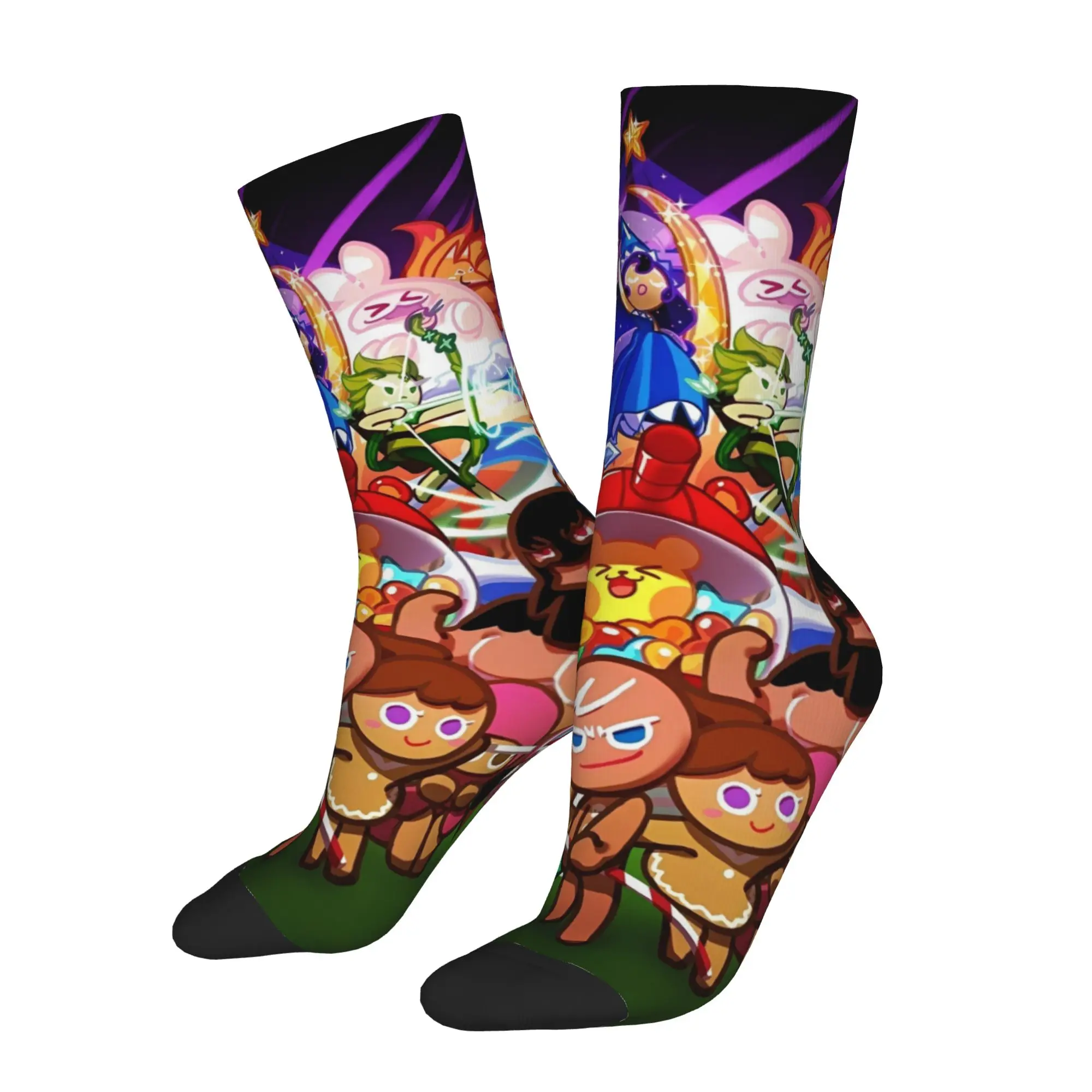 Casual  Men Women Socks Cookie Run Kingdom  Merchandise Soft Video Games Sport Dress Socks All Seasons