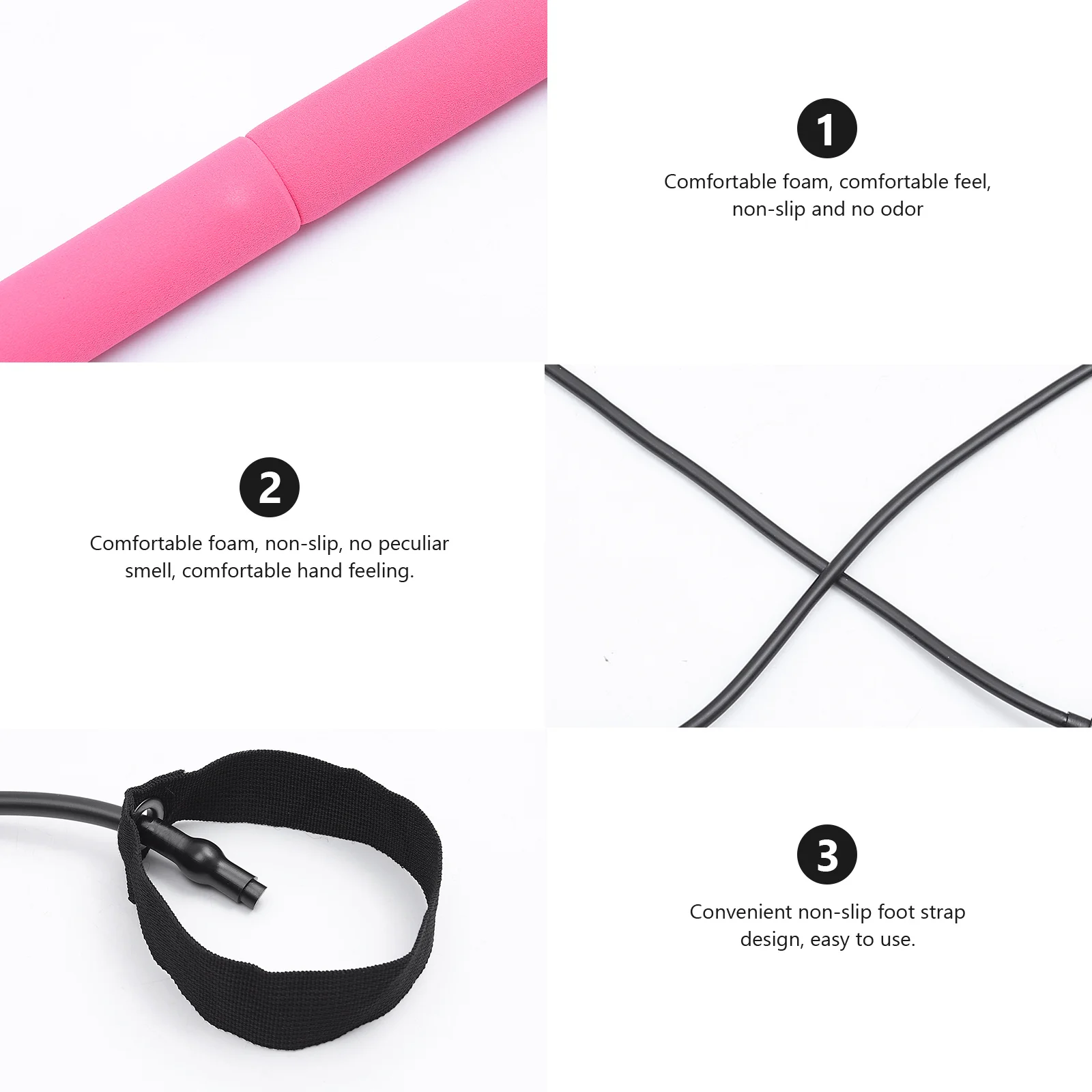 

1Pcs Pilates Workout Bar Resistance Band Portable Fitness Trainer for Yoga Strength Training Pilates Resistance Band