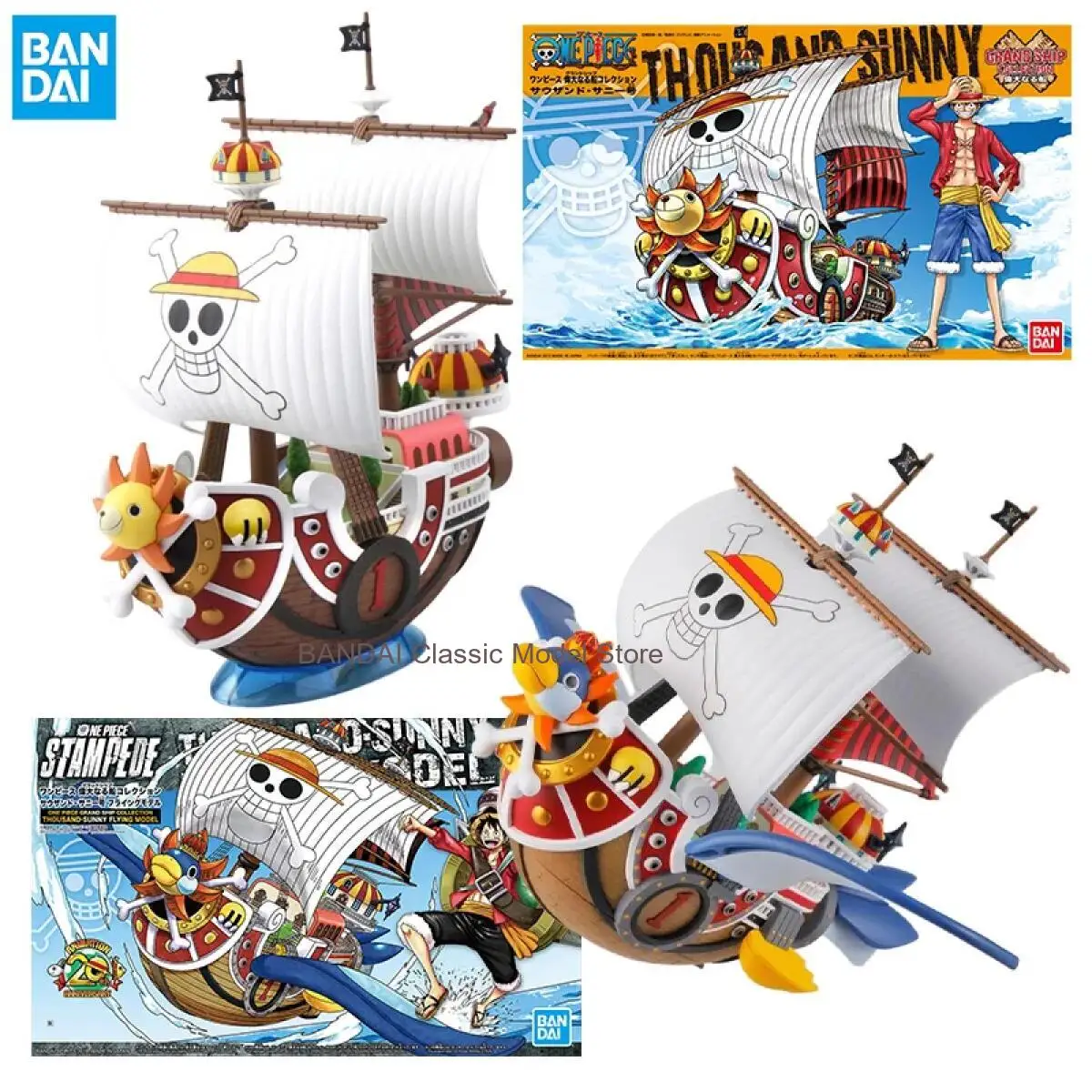 Коллекционная модель корабля Thousand Sunny из аниме One Piece от Bandai, сборная игрушка-украшение