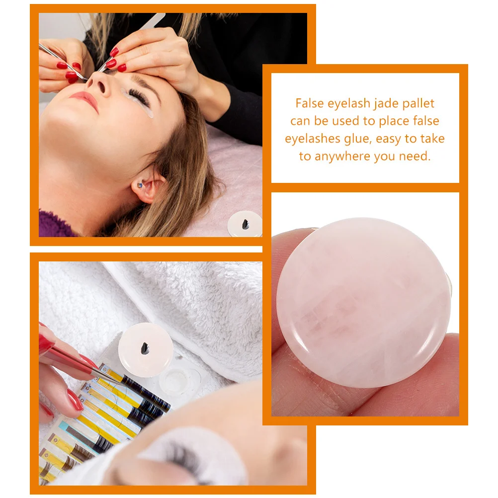 3개입 속눈썹 연장 도구 옥석 속눈썹 홀더 글루 패드 인조 속눈썹용 재사용 가능한 정리 트레이
