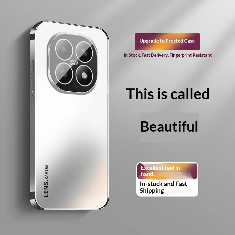 

Чехол для POCO M8 M8 Pro 5G, роскошный акриловый матовый чехол с защитой объектива, чехол из поликарбоната для POCO M8Pro, противоударный бампер, чехол-футляр