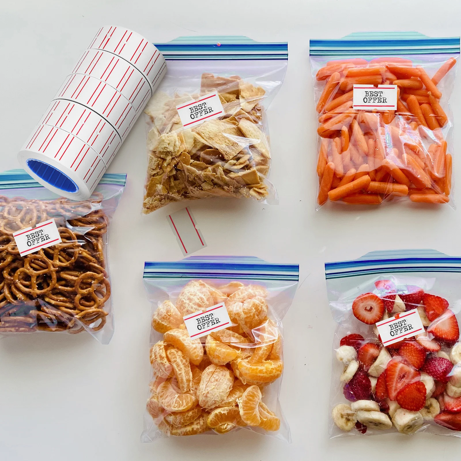 10 Rolls Price Label Paper Efficient Single Row Printing Stickers for Jewelry Crochet Items Sale Tags Small Price Tags Retail