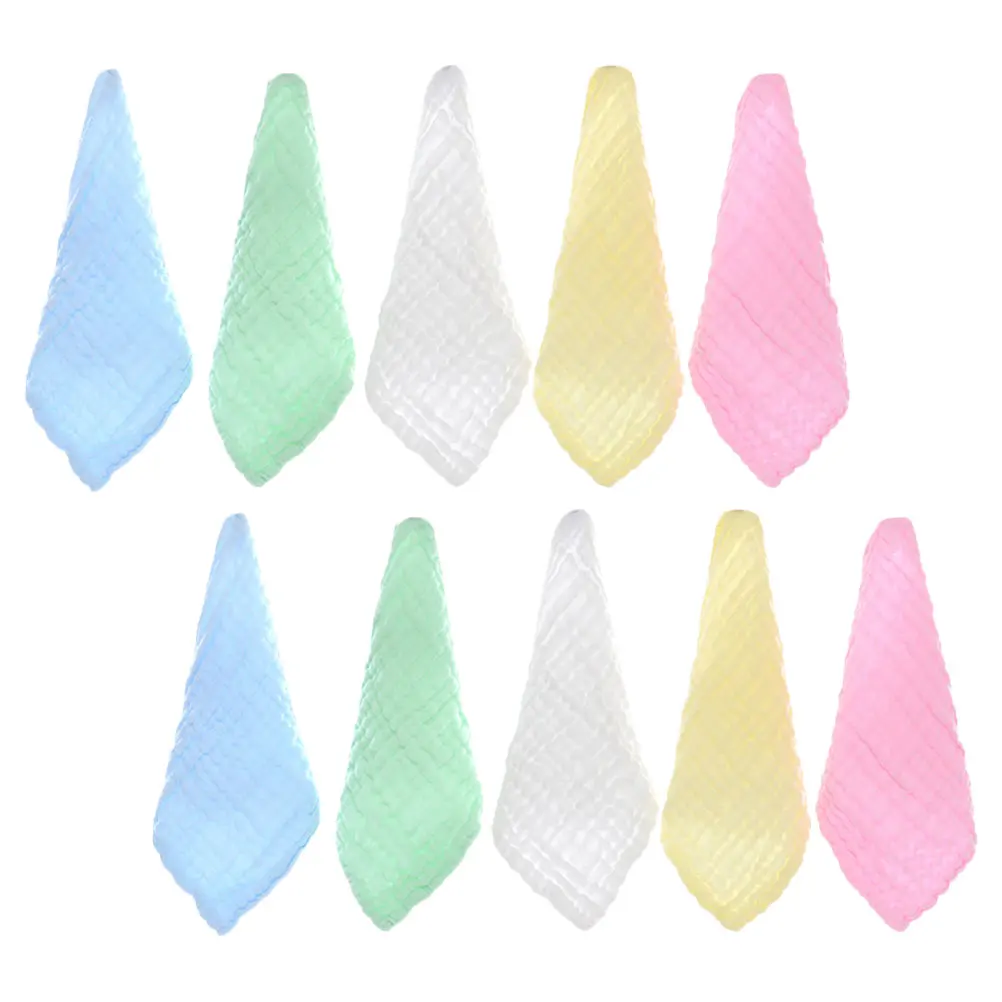 

10 Pcs Absorb Towel Toddler Washcloths Cotton Bath Towels for Newborn