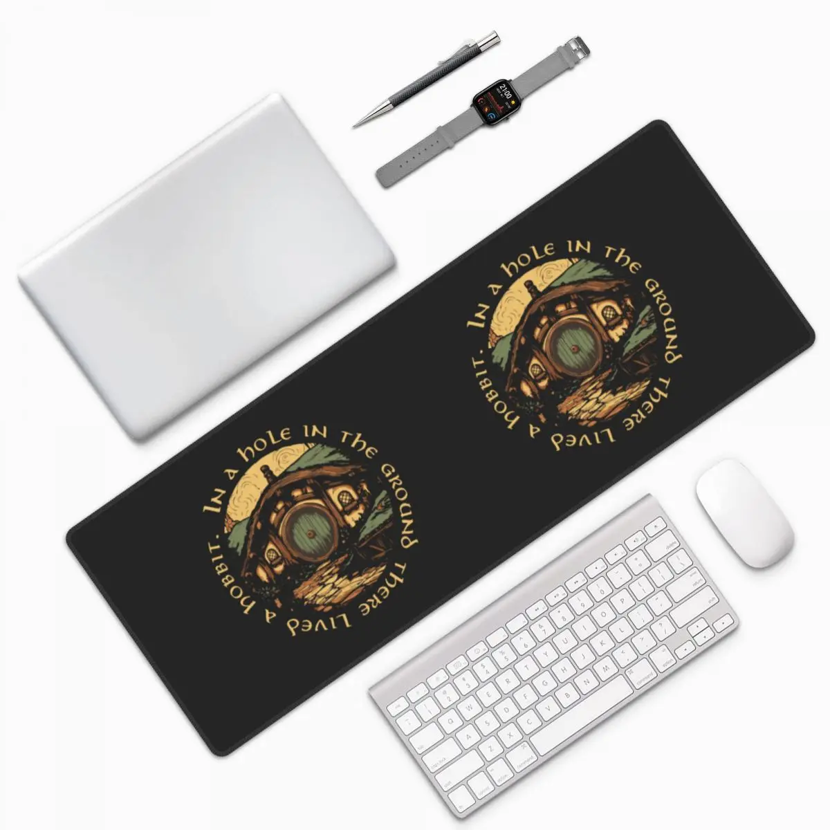 In A Hole In The Ground There Lived A Hobbit Large Mouse Pad Computer Keyboard Mouse Mat Gamer PC Laptop Desk Mat Table Mats