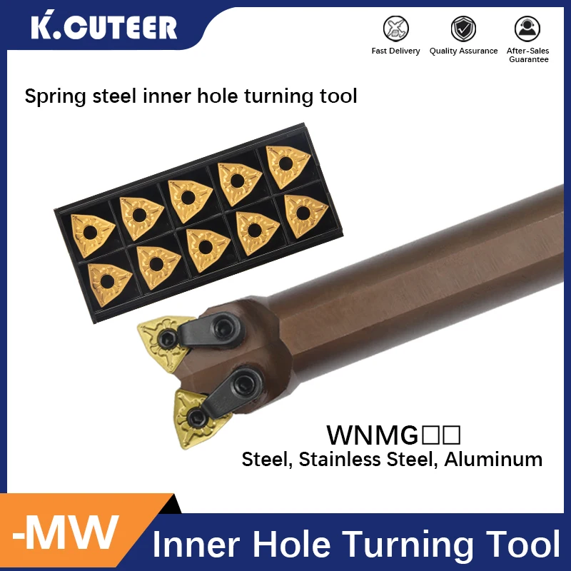 Aço Double Head Inner Hole Cutter Bar Wnmg Inserção Grupo Primavera D16r04r D20r-mw04l D25r-mw08h