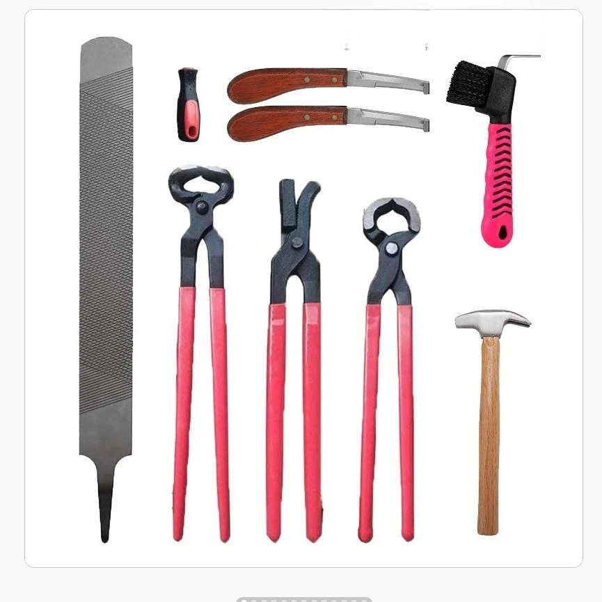 Pcs Farrier Hoof Trimming Tool Kit Horseshoe File Pliers Horse Hoof Care Equipment