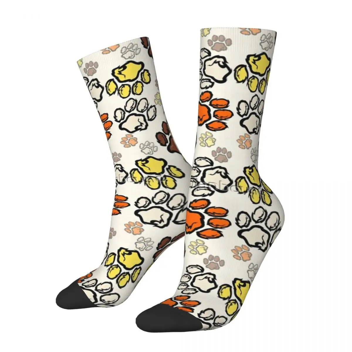 Funny Happy Men's Compression Socks Elemental Nature Retro Harajuku Bohemian Totem Street Style Novelty Pattern Crew Crazy Sock