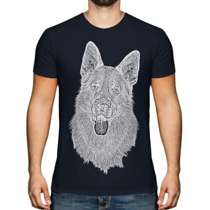 Schäferhund Sketch Herren Top Tolles Geschenk Hund Liebhaber Schäferhund