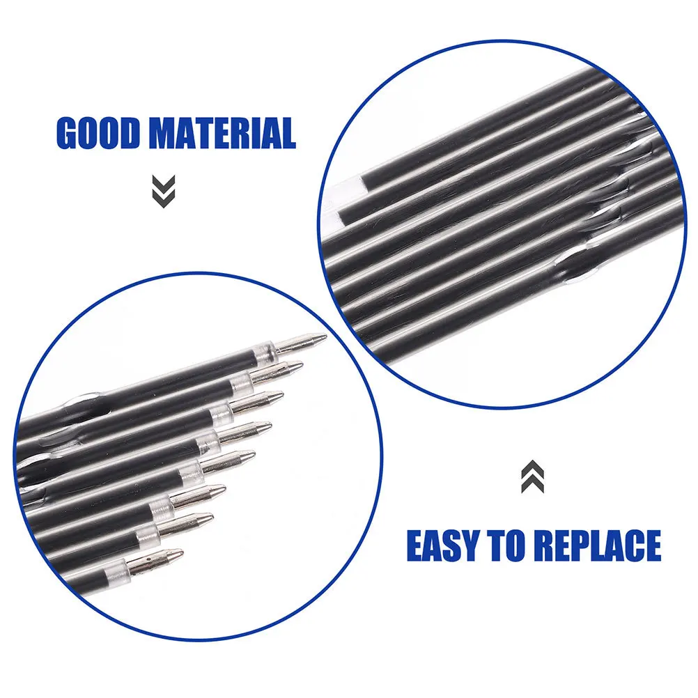 200Pcs 0.7mm Ballpoint Pen Refills Quick-Drying Ink Smooth Writing Fine Point Refill Office Use Ink Refills for Pens