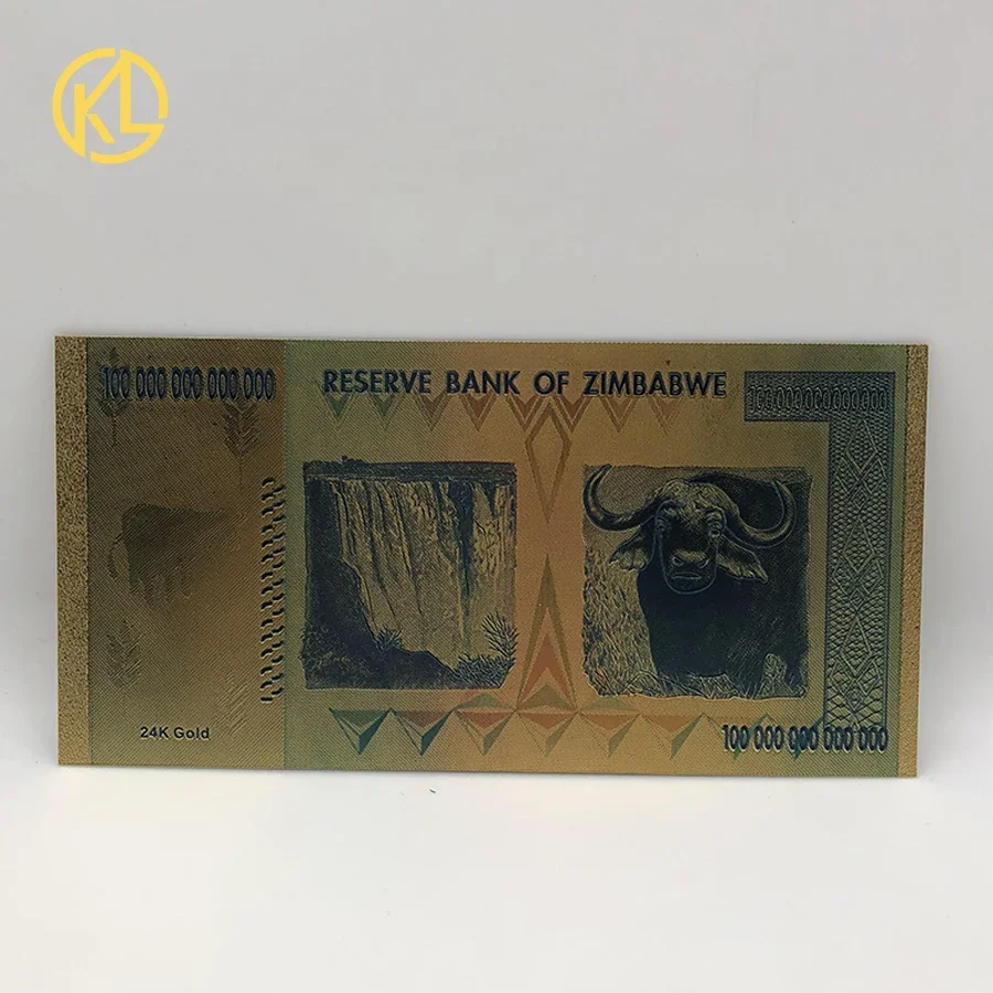 1000/1200pcs One Hundred Trillion Quintillion Centillion Decillion Dollar Zimbabwe 24K Gold Banknotes in Box for Colleation Gift