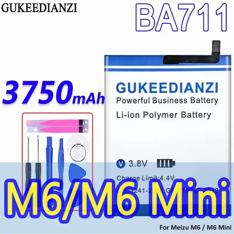 

3750 мАч для Meizu M6 M6mini Высокоэффективный аккумулятор для мобильного телефона BA711